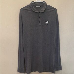 Travis Mathew Pebble Beach Quarter Button Collared Polo Shirt Size Large